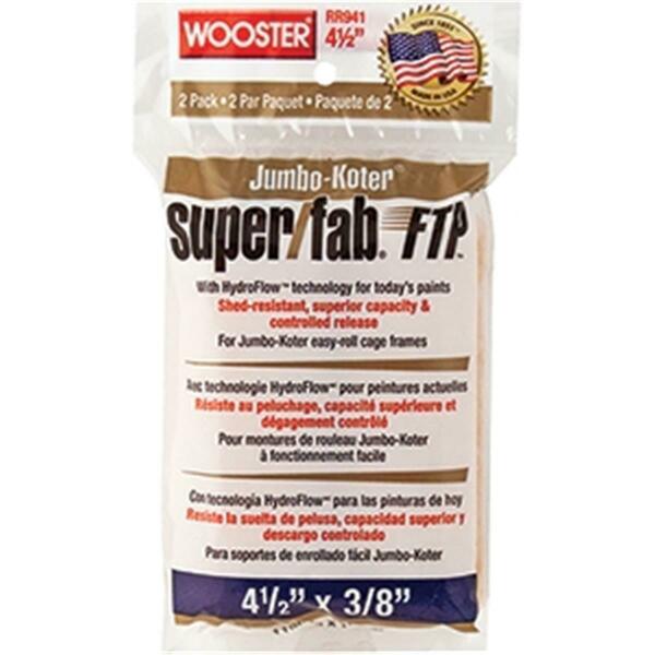 Wooster RR941 4.5 in. Jumbo-Koter Super Fab Ftp 0.37 in. Roller Cover, 2PK 71497177339